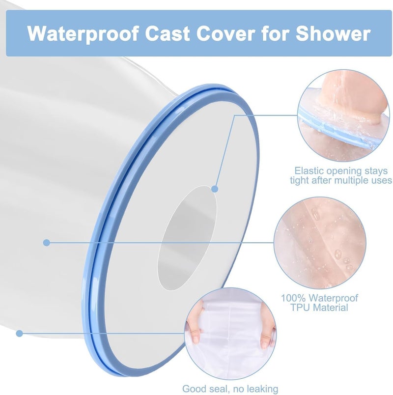 VALLEYWIND Waterproof Half Arm Cast Cover for Shower Kids Reusable Cast Protector for Shower Arm Child Cast Bag for Hand, 11 Inch - Image 4